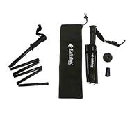 EarthTrekGear Folding Collapsible Travel Hiking Walking Trekking Pole - Shorter Women's Size - Black