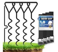EARTHVENTURE® Ground Anchor Trampoline Ground Anchor Trampoline Set - Extra Secure Premium Design - Trampoline Anchor - Trampoline Attachment Ground - Ground Hook - Adjustable XXL Strap - 2.50 m -