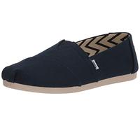 TOMS Women's Alpargata Loafer Flat, Navy Wide Recycled Cotton Canvas, 9 UK