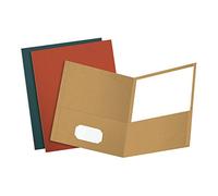 Earthwise by Oxford Twin Pocket Folders, Letter Size, Assorted Colors, 25 per Box (78513)