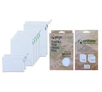Earthwise Reusable Produce Bags Premium Mesh Set of 9 Bags Made from Recycled Plastic Bottles Ultra Durable, Eco Friendly See Through Transparent Material, Earth Friendly Gift Box (Rpet Mesh)
