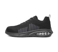EarthWorks Safety - EarthWorks Gavel Unisex Black Knit Safety Trainer - Size 12 UK - Black
