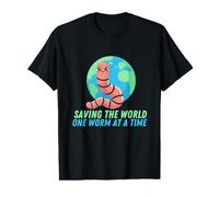 Earthworm Earth Day Saving The World One Worm At A Time Value Graphic T-Shirt
