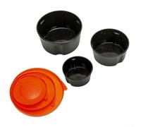 Earthworm Storage Boxes 3 Pieces with Breathable Covers to Keep Live Bait Fresh and Active, Built from PP for Fishing Tackle Organization (Red)