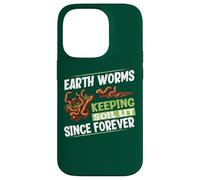 Earthworms Keeping Soil Lit Since Forever Funny Worm Farming Case for iPhone 14 Pro