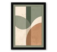 Earthy Abstract Forms Minimalist Framed Wall Art Print A1 (84.1×59.4cm) Black, Wall Decor for Living Room, Bedroom, Office & Home, Ready to Hang, Art Gift