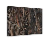 Earthy Palette Dance, Beige And Brown Grasses, Dark Textured Backdrop, Nature’s Quiet Elegance Canvas Poster Wall Art Decor Print Picture Paintings for Living Room Bedroom Decoration 20x30inch(50x75cm