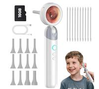 EartoYou Digital Otoscope Camera with HD Display - Foldable 90° Screen, 3.6mm Lens with LED Lights, Video & Photo Recording, USB PC View, Ear & Skin Inspection Tool for Family, Kids, Adults, Pets