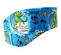 Earvolution Ear Band-It Ultra Premium Swimming Headband - Invented by Ear, Nose, and Throat Physician - Anti-Slip Neoprene Keeps Water Out, Holds Earplugs in - Small Dino Swim Headband