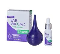 Earwax MD Ear Wax Removal Kit - Ear Cleaning Tool with Dissolving Drops and Rinsing Bulb - Unisex, All Ages