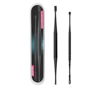 Earwax Removal Kit - Soft Silicone Double-Ended Earpick Ear Wax Curette Remover with Portable Storage Case for Baby, Kids & Adults