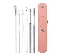 Earwax Removal Kit Stainless Steel Multifunction 6 Pieces Tool Kit PU