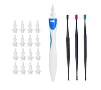 Earwax Remover Tool, Spiral Ear Wax Cleaners, Silicone Safe Ear Wax Cleaner with 16 Pcs Replacement Tips, Ear Wax Removal kit for Adult & Kids (with 3 Double Headed Ear Spoon)