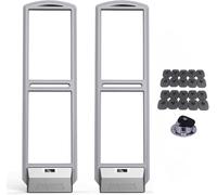 EAS AM 58 KHz System Retail Security Tags Checkpoint, Sound Light Alarm With 100 Pcs Security Tags For Bookstores, Clothing, Reading Rooms