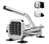EASCANDY Chips Cutter, Stainless Steel Potato Chipper Machine, Heavy Duty Chip Maker for Homemade and Commercial, 1/2&1/4 Inch Blade