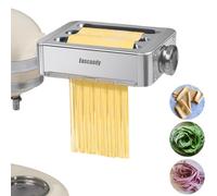 Eascandy Stainless Steel Pasta Attachment for KitchenAid, Metal 3-in-1 Pasta Attachment for KitchenAid Stand Mixer, 8-Speed Adjustable Pasta Roller Attachment for Fettuccine Linguine Pasta Sheets