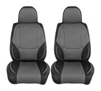 Easeadd Car Seat Covers Full Set,Universal fit for Most Cars,Waterproof Front Seat Covers,Car Seat Protector,Leather Car Seat Cover (Black&Grey)