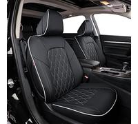 Easeadd Custom Seat Covers for Select VW T-Cross Seat Covers Accessories 2018 2019 2020 2021 2022 Waterproof Leather Custom Fit for SEL,R-Line,Black-edition,First-edition - Black/Grey