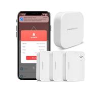 Easebloom Water Leak Detector - 90dB Siren & Instant App Alerts, Expandable to 128 Sensors for Basement/Kitchen/Bathroom, water sensor alarm leak detector,2.4G WiFi Only