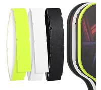 Easecos 3 Pcs Pickleball Paddle Edge Guard Tape, Racket Edge Protection Tape Pre-Cut Paddle Head Replacement Protective Strap, White/Black/Fluorescent Yellow (26mm Width)