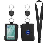 Easecos Cruise Keycard & Medallion Lanyard - Ship Card & ID Badge Holder Compatible with Princess Cruise Ocean Medallion, for AirTag Wallet Pouch, Retractable & Detachable Keychain Badge Reel Key Ring