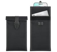 Easecos Signal Blocking Case Sleeve for Phones - RFID & WiFi Shielding Pouch for Cell Phone, Key Fob, Passport, ID Card in Travel Commute Work for Anti-Tracking, Privacy & Data Protection (2) Black