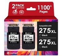 EaseFusion PG-275XL Replacement for Canon Ink 275 PG-275 275XL Black Ink Cartridge Compatible with PIXMA TR4720 TS3522 TR4700 TS3722 TS3500 TR4722 TS3720 TS3520 Printer (2 Black)
