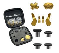 EASEGMER Replacement Thumbsticks for Xbox Elite Controller Series 2, 10 in 1 Plating Accessories Kits Parts Including 4 Swap Joysticks,4 Paddles,1 Standard D-Pads (Gold)