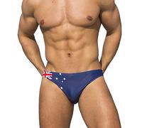 EASEJUICY Men's Swimwear Sexy Bikini Solid Swimming Briefs Low Waist Drawstring, Aufl, Medium