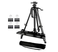Easel for Adults | Adjustable and Portable Tripod for Exhibition - Foldable Stand Canvases with Paint Tray for Artists, Use on Table, Floor and Outdoor | Folding Metal Art Easel
