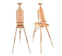 Easel Portable Folding Durable French Table Easel Wooden Stand for Drawing Oil Paints Sketch Box Tripod Painting Easel for The Artist Office Supplies (Color : Wood Color Easel)