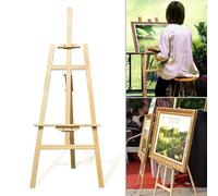 Easel Stand 1.5M, Adjustable Studio Art Easel, Folding A-Frame Display Holder for Wedding & Painting, Wooden Drawing Board Stand