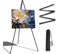 Easel Stand for Wedding Display Sign & Poster Portable Tripod Art Easels for Painting Canvas Collapsible Floor Metal Easel Stand
