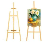 Easel Stand for Wedding, Easel Display Stand 59" Canvas Stand for Painting Wedding Poster, Wedding Table Plan Board, Wedding Welcome Sign with Stand, Art Poster Easel,Wooden Easel Stand for Painting