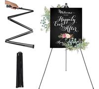Easel Stand for Wedding Foldable Portable High Display Easel Poster Stand Adjustable Metal Easel for Painting, Display 160cm/63inch Tripod