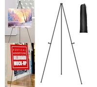 Easel Stand for Wedding Sign Painting Drawing Sketching, Folding Poster Stand Portable Display Tripod Easel, Retractable Artists Easel, 63 Inch Metal Art Easel, Adjustable Height