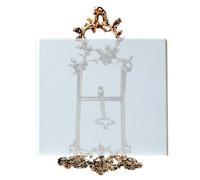 Easel Table Presentation Stand, High Load Capacity, Tiered Tripod - Brass Plate Stand for Family and Friends, Entrance Area, Bedroom, Fireplace, Study Room, Indoor Area