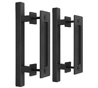 EaseLife 2 Pack 12" Sliding Barn Door Handles and Pulls Hardware,Rustic Double Sided,Heavy Duty
