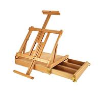 Easels, Portable Easel Desktop Desktop Hand Drawer Drawer Oil Painting Box Telescopic Folding Easy to Carry Sketch Ads Easel + 8 Open Art Board (Color : Natural, Size : 36x8x42cm) Art Supplie