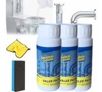 Easepicks Drain Cleaner, World Quick Pass drain cleaner, Powerful Sink & drain cleaner, Clog Remover Powerful Powder for Kitchen Bathroom Toilet Shower (3pcs)