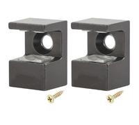 EaseSunny 2 Pack Zinc Alloy Glass Shelf Clamp Holder, Adjustable Bracket for 6-8mm Thick Glass, Chrome Plated Fixed Support for Kitchen Bathroom Wine Cabinet