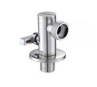 EaseSunny 304 Stainless Steel Angle Valve, Triangle Stop Cock, Bathroom Shut Off Valve, G1/2 G3/4 Thread, Chrome Finish, Leak Proof Design, for Toilet, Washing Machine, Garden Tap