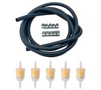 EaseSunny 7 Feet 1/4 Inch Fuel Line Hose Kit with Clamps and Inline Filter for Tecumseh Small Engine, Lawn Mower, Tractor, ATV, Snow Blower
