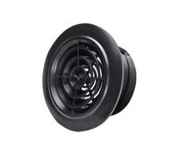 EaseSunny ABS Rotary Louver Vent Grille 75mm-125mm, Adjustable Round Ceiling Wall Air Inlet Outlet with Removable Panels for Bathroom Office, Black