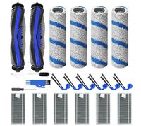 EaseSunny Accessories Kit for Deebot X11 Omni Cyclone, Replacement Parts for X11 Pro Omni, 2 Main Brushes, 6 Filters, 4 Mop Pads, 6 Side Brushes