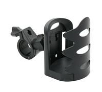 EaseSunny Black Motorcycle Cup Holder for ATV Bike Handlebar, 360 Rotating Drink Bottle Mount, Lightweight ABS Rack