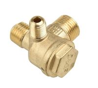 EaseSunny Brass Air Compressor Check Valve, Quick Install Cut-Off Valve for Air Pump, High Pressure Relief Accessory, Gold