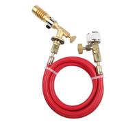 EaseSunny Brass Propane Torch with 5.2ft Hose for MAPP MAP Pro Gas, Stepless Flame Adjustment Welding Brazing Soldering Tool for Plumbing