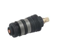 EaseSunny Brass Thermostatic Cartridge, Hot Cold Water Valve Core, Intelligent Temperature Control, Durable Black Finish, Pack for Bathroom Shower Mixer Tap Repair