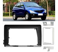 EaseSunny Dashboard Mount Kit Frame for Ssangyong Actyon Kyron 2005-2011, ABS Navigation Panel Trim Bezel Cover, Car Stereo Upgrade Part